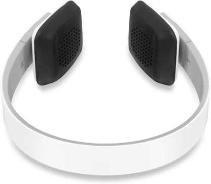Bluetooth Wireless Headphones with Built-In Battery, Stream Audio from Iphone, Ipad, Smartphone, Tablet, PC, MAC, Laptop, White (ABH04F), Medium